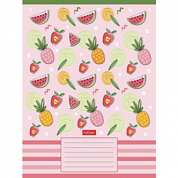 Тетрадь 18 л., HATBER, клетка, обложка картон, "Фруктис" (микс в спайке), 068439, 18Т5В1