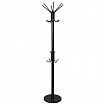 Вешалка-стойка SHT-CR450, 1,86 м, диск 37 см, 6 крючков + 4 дополнительных, металл/мрамор, черная, В1-50