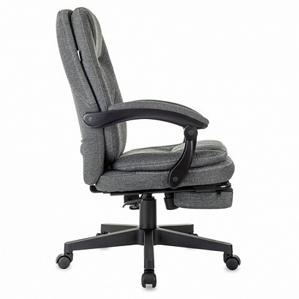 Кресло офисное CH-868MSG-BF, синхромеханизм, вибромодуль, подставка для ног, ткань, серое, 1998751