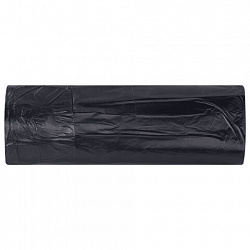 Мешки для мусора с завязками 180л черные в рулоне 5 штук прочные, ПВД 45 мкм, 90x115см, LAIMA, 702676