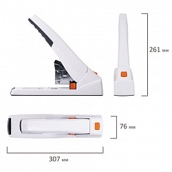Степлер ЭНЕРГОСБЕРЕГАЮЩИЙ МОЩНЫЙ № 24/6 - 23/13 BRAUBERG "ONE MOMENT", до 100 листов БЕЗ УСИЛИЙ, 272738