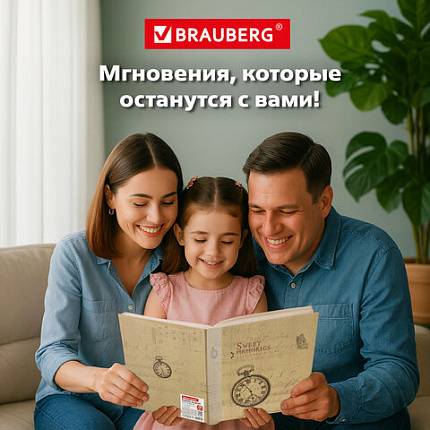Фотоальбом BRAUBERG "Часы, крафт" на 200 фото 10х15 см, твердая обложка, термосварка, 391165