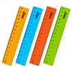 Линейка пластиковая 15 см, ПИФАГОР, неоновая, ассорти, 210826