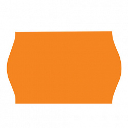 Этикет-лента 26х12 мм, волна, оранжевая, комплект 5 рулонов по 800 шт., BRAUBERG, 123578