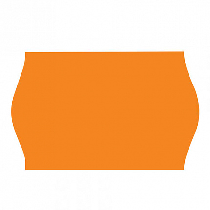 Этикет-лента 26х12 мм, волна, оранжевая, комплект 5 рулонов по 800 шт., BRAUBERG, 123578