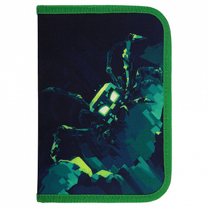 Пенал BRAUBERG, 1 отделение, 1 откидная планка, полиэстер, 21х14 см, "Ominous spider", 273525