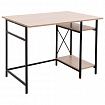 Стол BRABIX "SMART CD-018", 1100х600х765 мм, ЛОФТ, 2 полки, металл/ЛДСП ясень шимо светлый, каркас черный, 641945