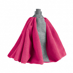 Насадка МОП для швабры юбочка RUBI крепление еврорезьба, микрофибра + скраб 25см, 157, 77080