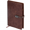 Ежедневник недатированный А5 152х220 мм BRAUBERG "Sirius", под кожу, застежка 160 л., коричневый, 116211