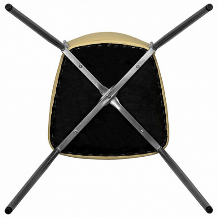 Стул для столовых, кафе, дома РС23, серебристый каркас, экокожа бежевая