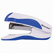 Степлер №24/6, 26/6 BRAUBERG "JET PRO", до 25 листов, эргономичный, бело-синий, 228584