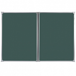 Доска для мела магнитная 3-х элементная 100х150/300 см, 5 рабочих поверхностей, зеленая, BS, ТЭ-300М