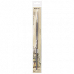 Кисть художественная проф. BRAUBERG ART CLASSIC, колонок, круглая, № 5, длинная ручка, 200926