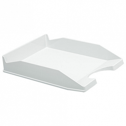 Лоток горизонтальный для бумаг КОМПЛЕКТ 2 шт., BRAUBERG "Modern", 346х254х61 мм, белый, 238026