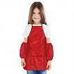 Фартук с нарукавниками для уроков труда ПИФАГОР, 3 кармана, стандартный размер, 44x55 см, красный, 273753