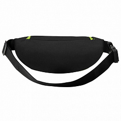 Сумка на пояс HEIKKI RIO (ХЕЙКИ), карман, регулируемый ремень, черная/салатовая, 30х12x10 см, 272615