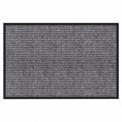 Коврик придверный 40х60 см, СЕРЫЙ, влаго-грязезащитный, 450 г/м2, ребристый, PRIMILA (ПРИМИЛА) EXTRA, 701022