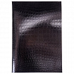 Тетрадь бумвинил А4 96 л., скоба, офсет №1, клетка, ЧЕРНАЯ, "Metallic", тиснение CROCO, HATBER, 072787, 96Т4бвВ3