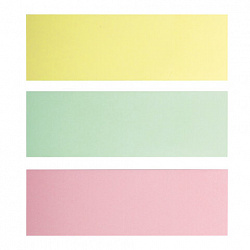 Закладки клейкие пастельные BRAUBERG бумажные, 76х25 мм, 300 штук (3 цвета х 100 листов), европодвес, 124812