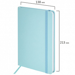 Блокнот А5 138x213 мм, BRAUBERG "Basic", под кожу, 80 л., клетка, АССОРТИ 4 ЦВЕТА, PASTEL, 116230