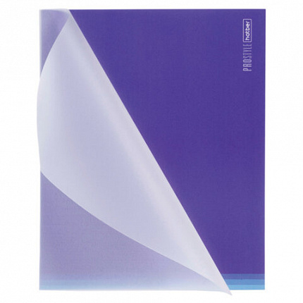 Тетрадь обложка пластик, А5, 48 л., скоба, клетка, HATBER, "PROстиль" (микс в спайке), 090231, 48Т5В1пл