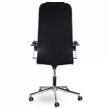 Кресло офисное BRABIX "Pilot EX-610 CH" premium, хром, кожзам, черное, 532418