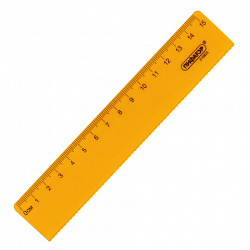 Линейка пластиковая 15 см, ПИФАГОР, неоновая, ассорти, с волнистым краем, 210825