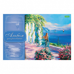 Альбом для рисования, А4, 24 листа, скоба, обложка офсет, HATBER ECO, 205х290 мм, Ассорти, 058404, 24А4C