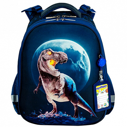 Ранец ЮНЛАНДИЯ EXTRA, с дополнительным объемом, 2 отделения, "Beware", 3D панель, 38x29x18 см, 272041