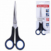 Ножницы BRAUBERG "Soft Grip", 165 мм, черно-синие, резиновые вставки, 3-сторонняя заточка, 230761