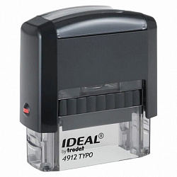 Штамп самонаборный 4-строчный, оттиск 47х18 мм, синий без рамки, TRODAT IDEAL 4912 P2, КАССА, 168225/125427