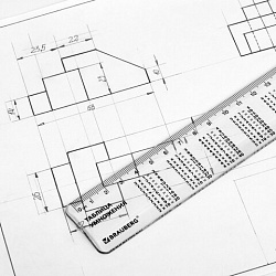 Линейка пластиковая 20 см, BRAUBERG, справочная, таблица умножения, 210832