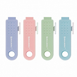 Ластик выдвижной BRAUBERG "Slider Mini", 68х22х13 мм, пастельные цвета ассорти, 271983