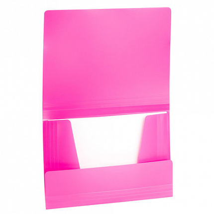 Папка на резинках BRAUBERG "Office", розовая, до 300 листов, 500 мкм, 228083