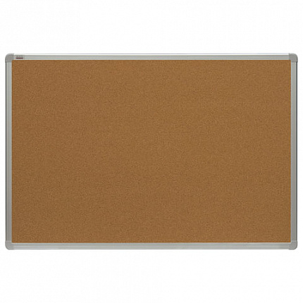 Доска пробковая для объявлений 100x150 см, алюминиевая рамка, 2х3 OFFICE, (Польша), TCA1510