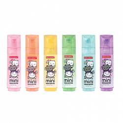 Текстовыделитель мини с принтами BRAUBERG "PASTEL", АССОРТИ В ПЛАСТИКОВОЙ БАНКЕ, 1-5 мм, 152536