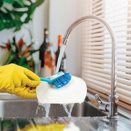 Щетка для мытья посуды "Колибри", 8х4х26 см, цвет ассорти, IDEA, М 5202