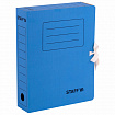 Папка архивная с завязками А4 (325х250 мм), 75 мм, до 700 листов, микрогофрокартон, СИНЯЯ, STAFF, 128870