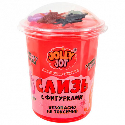 Слайм Слизь с фигурками, насекомые, 200 г, АССОРТИ 3 вида, JOLLY JOT (ДЖОЛЛИ ДЖОТ), 666664