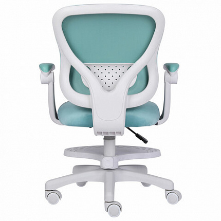 Кресло детское с подставкой для ног BRABIX "Sky MG-206", велюр, голубое, 533155