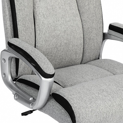 Кресло BRABIX PREMIUM "Regular EX-554", пружинный блок, ткань, серое/черные вставки, 533205