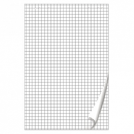 Блокнот для флипчарта BRAUBERG, 20 листов, клетка, 67,5х98 см, 80 г/м2, 128645