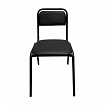Стул для посетителей РС42, черный каркас, кожзам черный