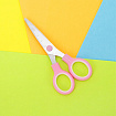 Ножницы BRAUBERG KIDS 130 мм, ручки розовые, закругленные лезвия с линейкой, 274063