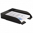 Лоток горизонтальный для бумаг BRAUBERG "Office style", 320х245х65 мм, черный, 237286