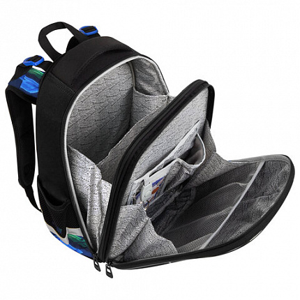 Ранец BRAUBERG PREMIUM, 2 отделения, с брелком, "Light blade", 3D-панель, 38х29х16 см, 274395