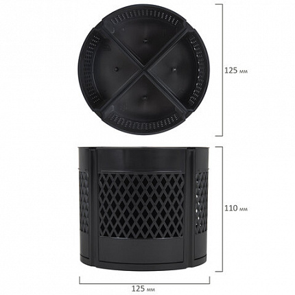 Подставка-органайзер STAFF Octet, 4-8 отделений (трансформер), вращающаяся, черная, 238321
