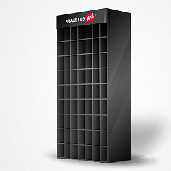 Дисплей настольный для размещения маркеров для скетчинга BRAUBERG ART, 63 ячейки, 378 маркеров (в комплект не входят), 504908