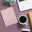 Блокнот МАЛЫЙ ФОРМАТ 110х147 мм, А6, 80 л., твердый, клетка, BRAUBERG "Minimal", розовый, 116449