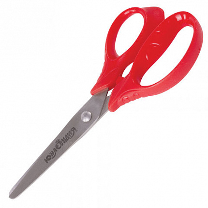 Ножницы ЮНЛАНДИЯ "ВЕТЕРОК", 130 мм, ассиметричные ручки, упаковка с подвесом, ассорти, 236979